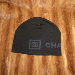 CHANEL Vintage Black Beanie Sport Collection 2007